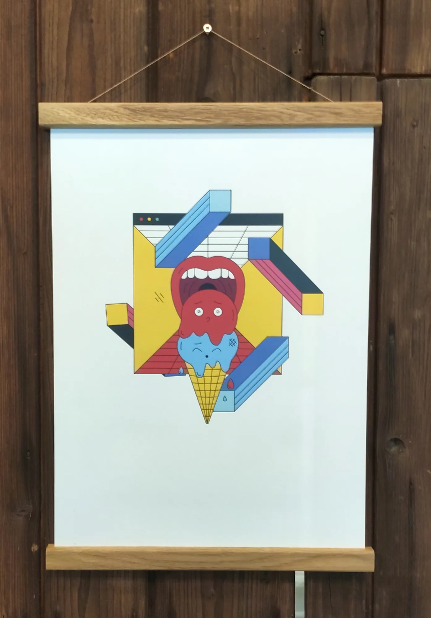 Posterleiste aus Holz -magnetisch-